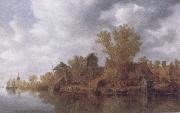 Jan van  Goyen River Landscape china oil painting reproduction